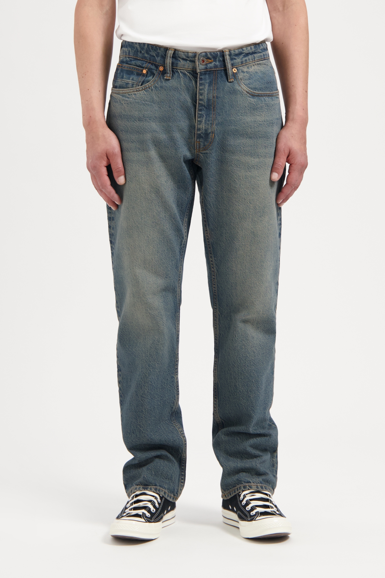 Image of Kuyichi mannen vegan Jeans Scott Regular Retro Blauw
