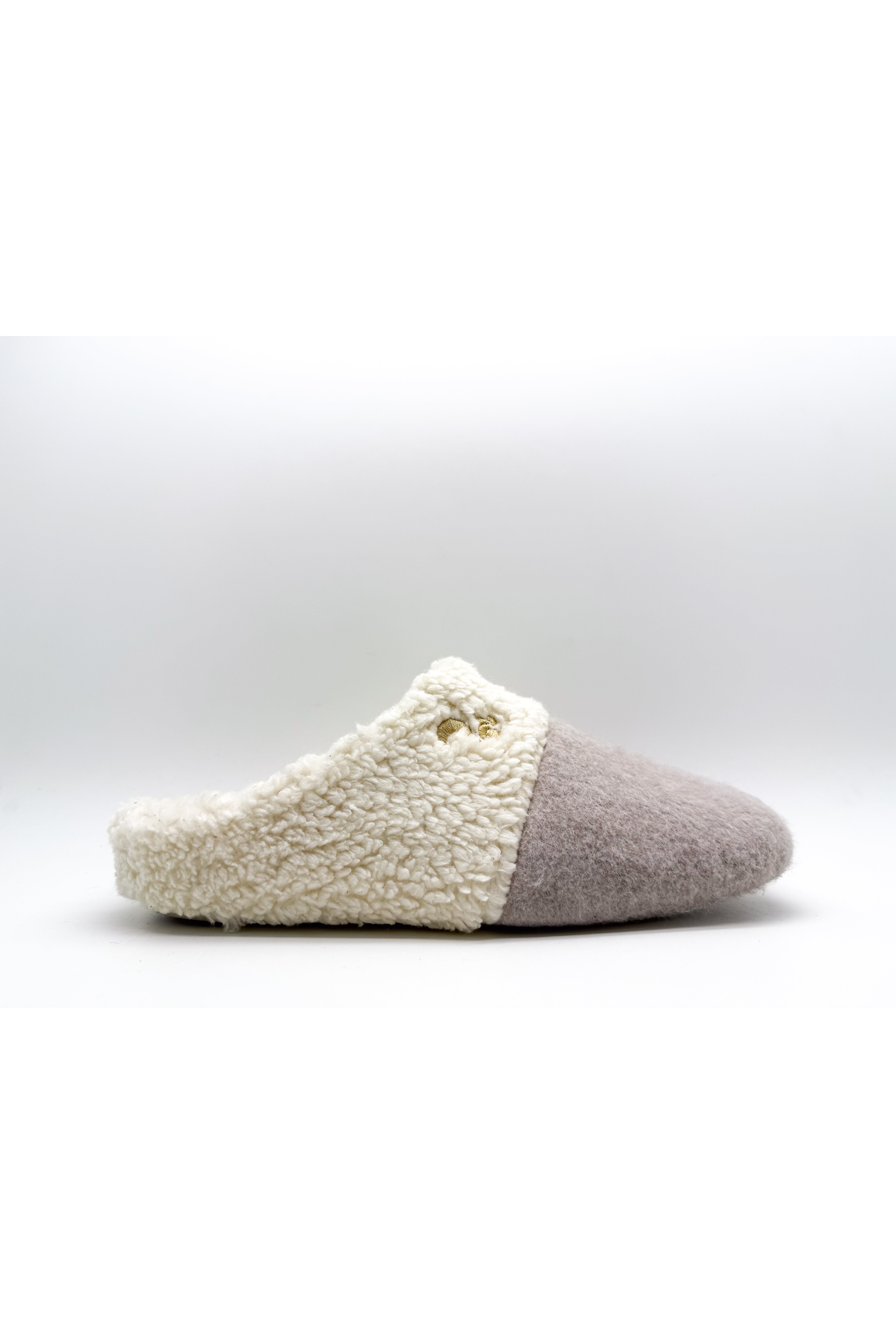 Image of thies dames vegan Pantoffels Teddy Mix Taupe Beige