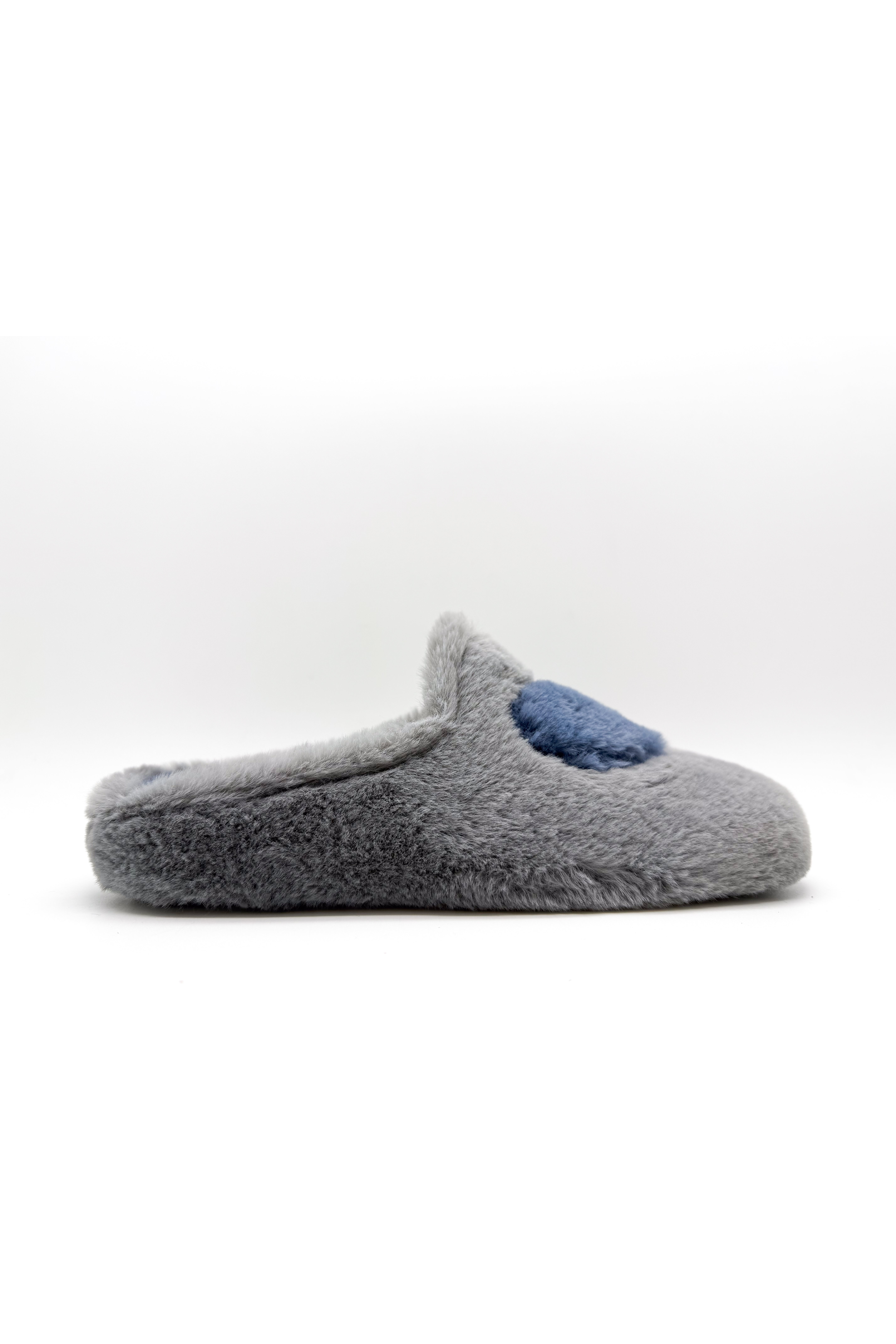 thies womens vegan Slippers Rec Heart Gray