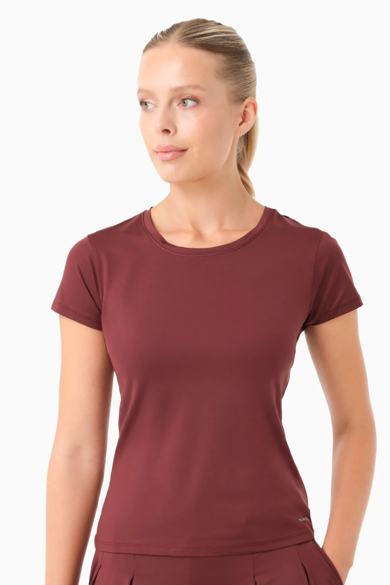 ORGANICATION womens vegan Sports T-Shirt Tattum Burgundy