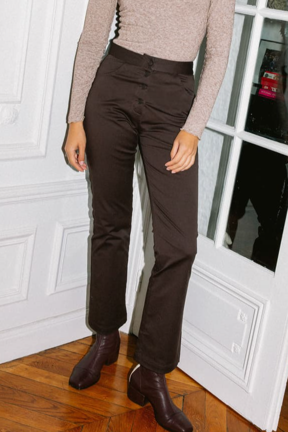 Avani Damen vegan Hose Avena Braun