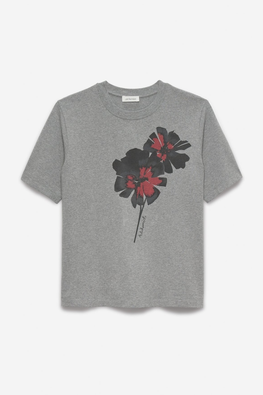 Image of Alchemist dames vegan T-Shirt Mila Tee Grijs Melange