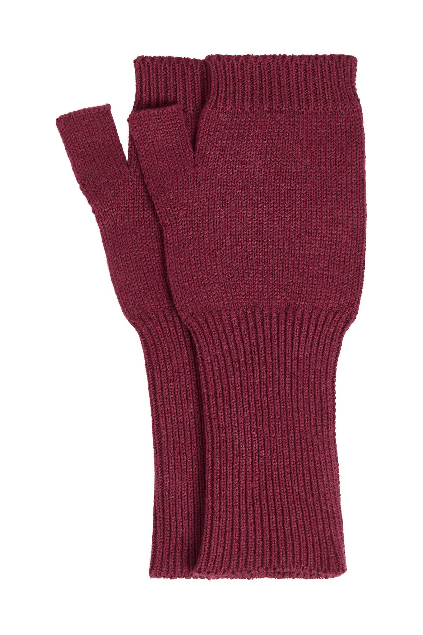 KOMODO womens vegan Gloves Fingerless Jas Wine Red