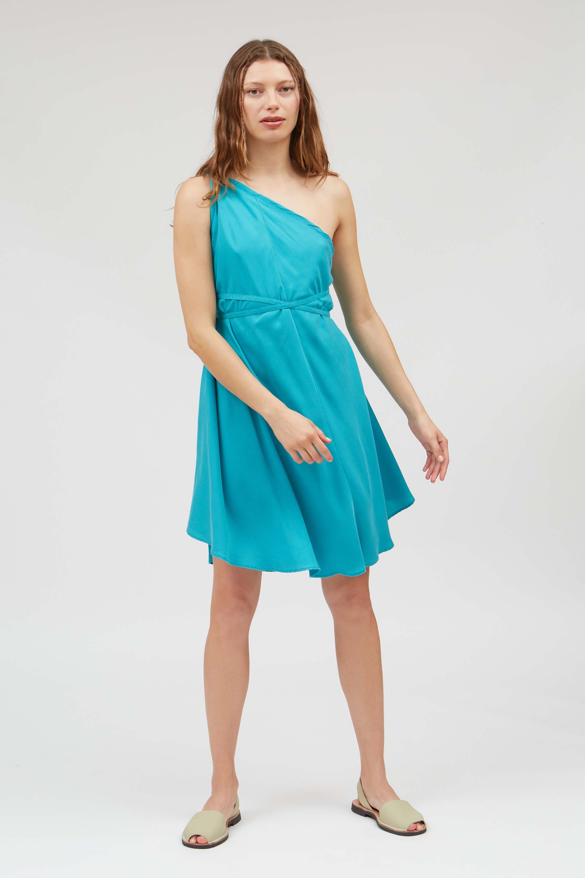 SUITE13LAB Damen vegan Kleid Mp Kurz TÃ¼rkis