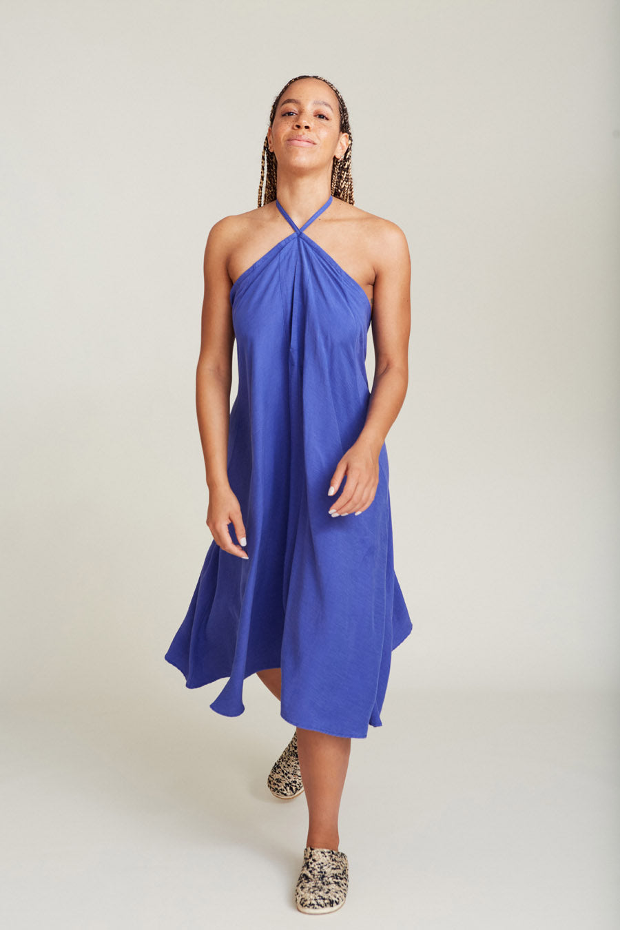 SUITE13LAB Damen vegan Kleid Kurz KÃ¶nigsblau
