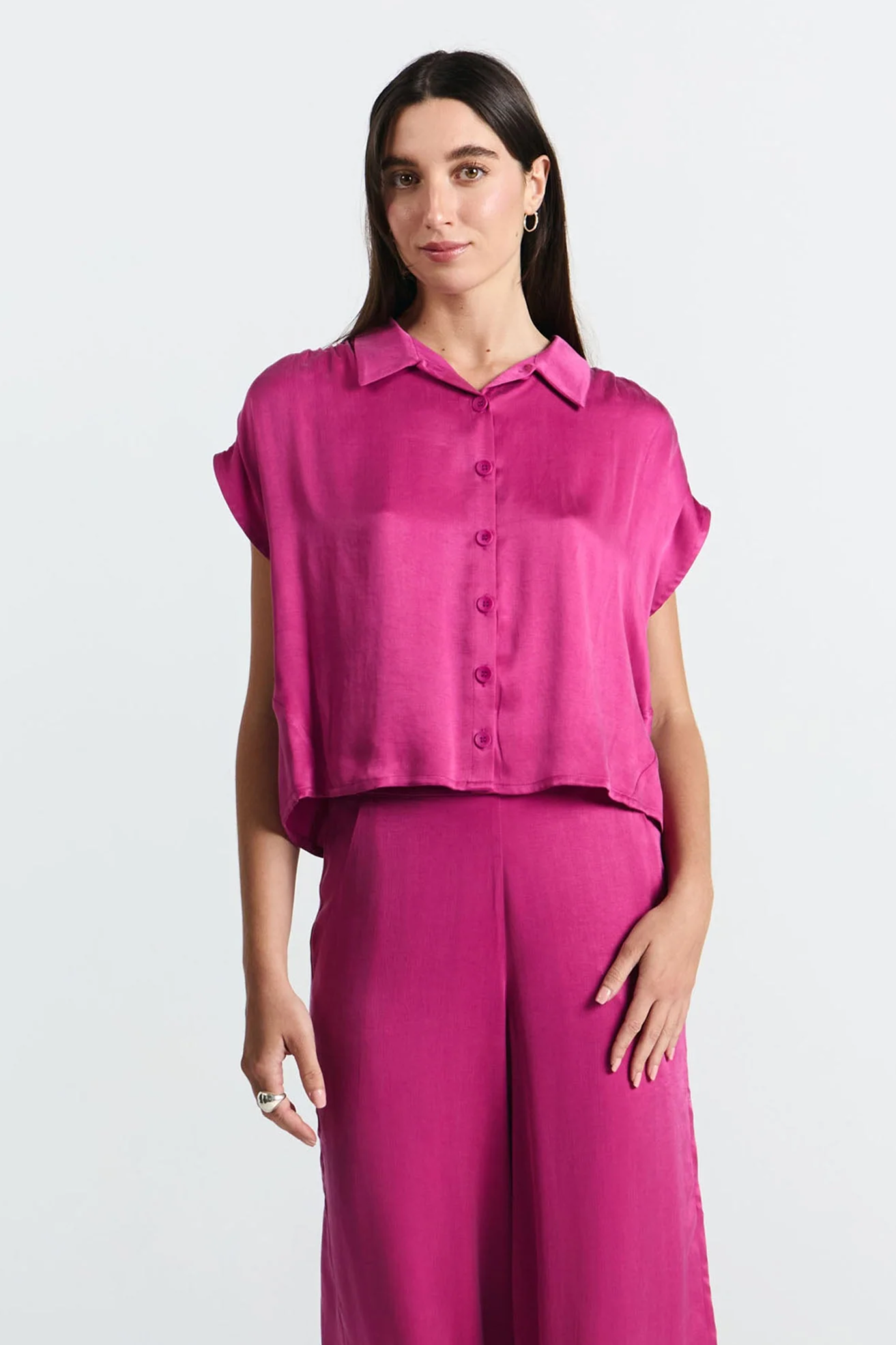 SUITE13LAB womens vegan Shirt Sur Magenta