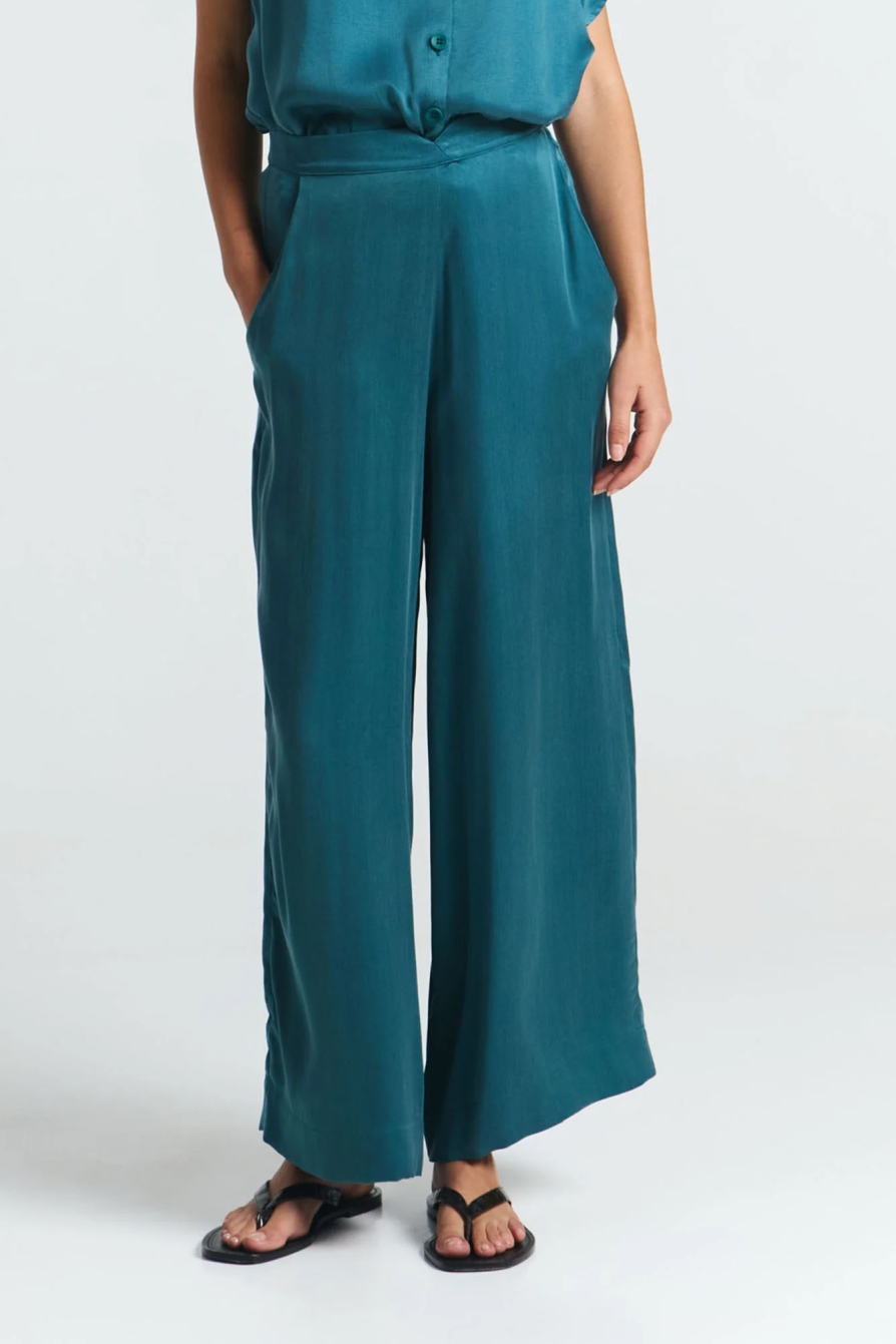 SUITE13LAB Damen vegan Hose Kasai TiefgrÃ¼n