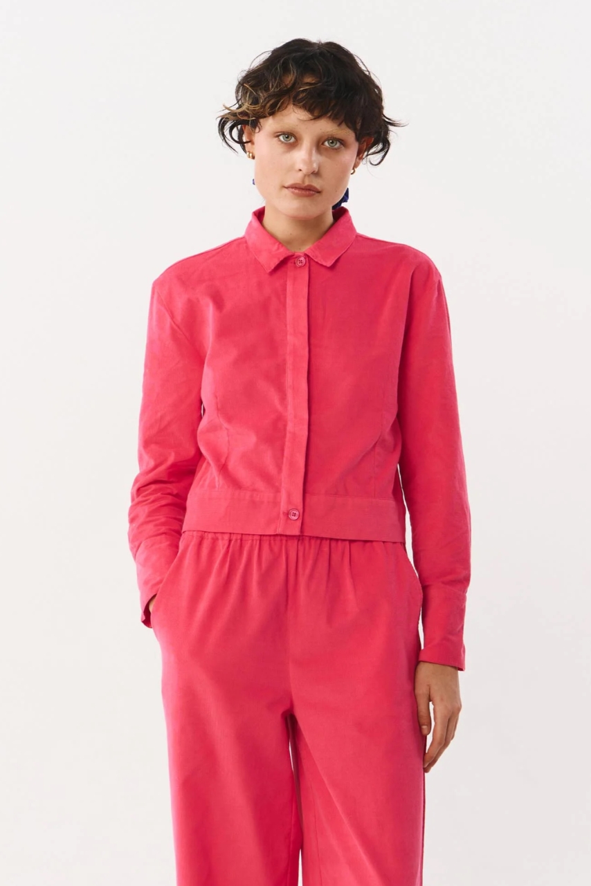 SUITE13LAB Damen vegan Shirt Cord Köder Rosa