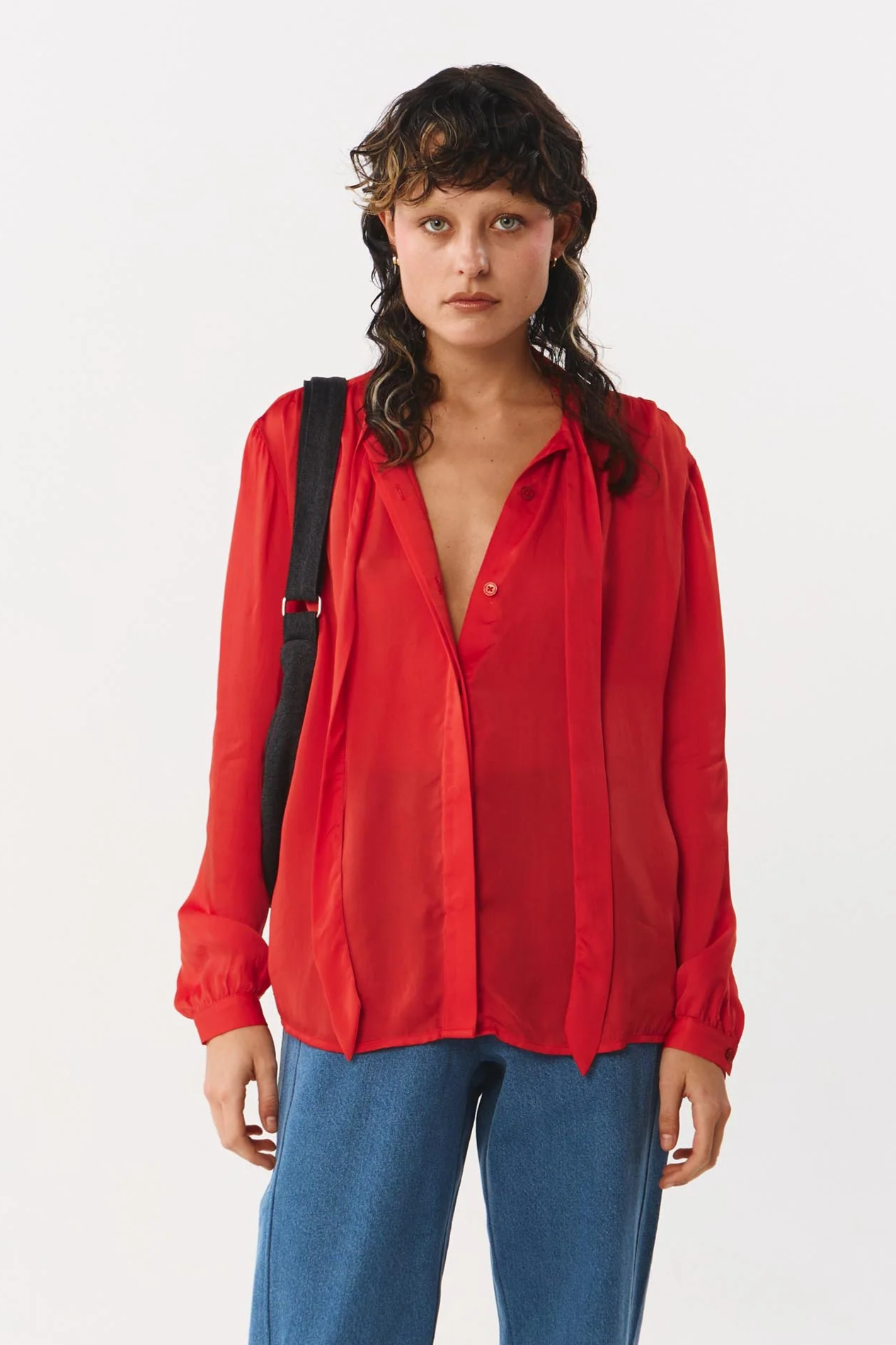 SUITE13LAB Damen vegan Bluse Laon Rot