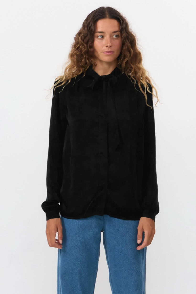 107778 - Damen vegan Bluse Laon Schwarz