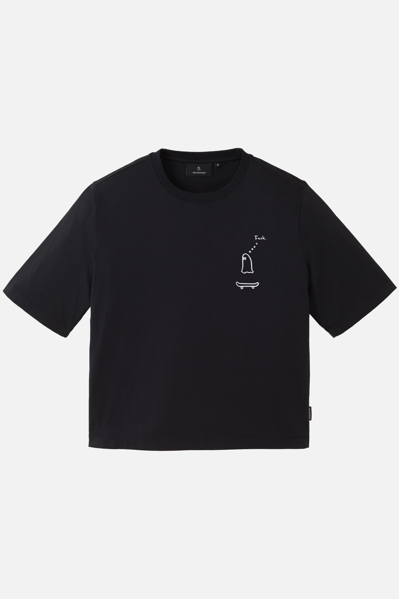 Recolution womens vegan T-Shirt Azolla Ghost Driver Black