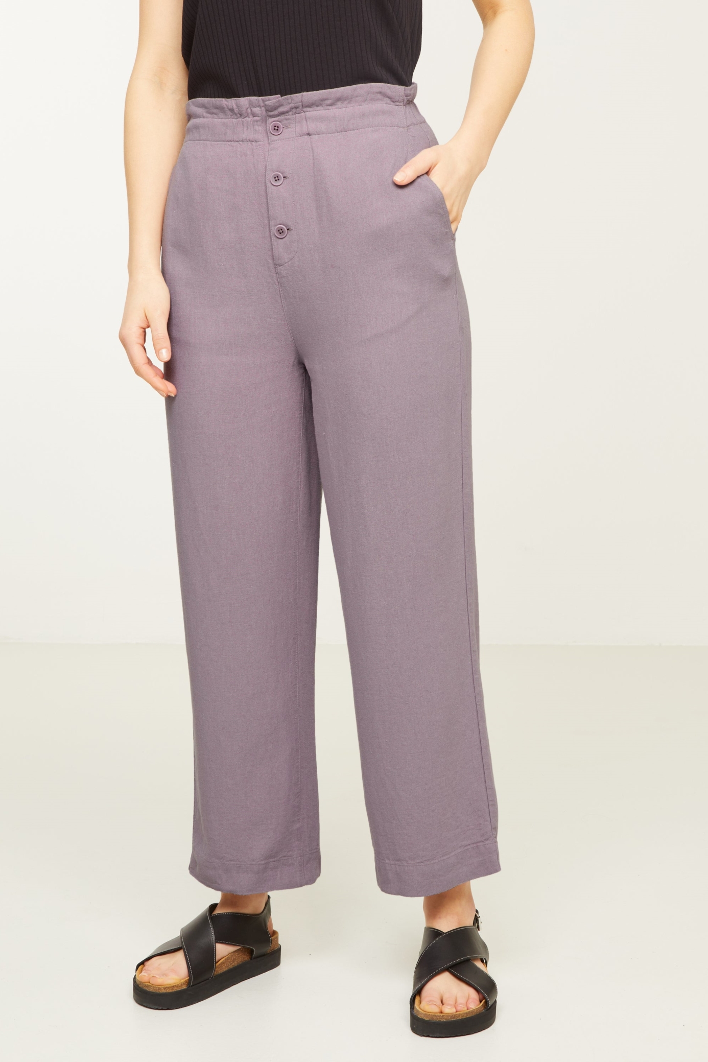 Recolution Damen vegan Hose Liriope Graues Flieder