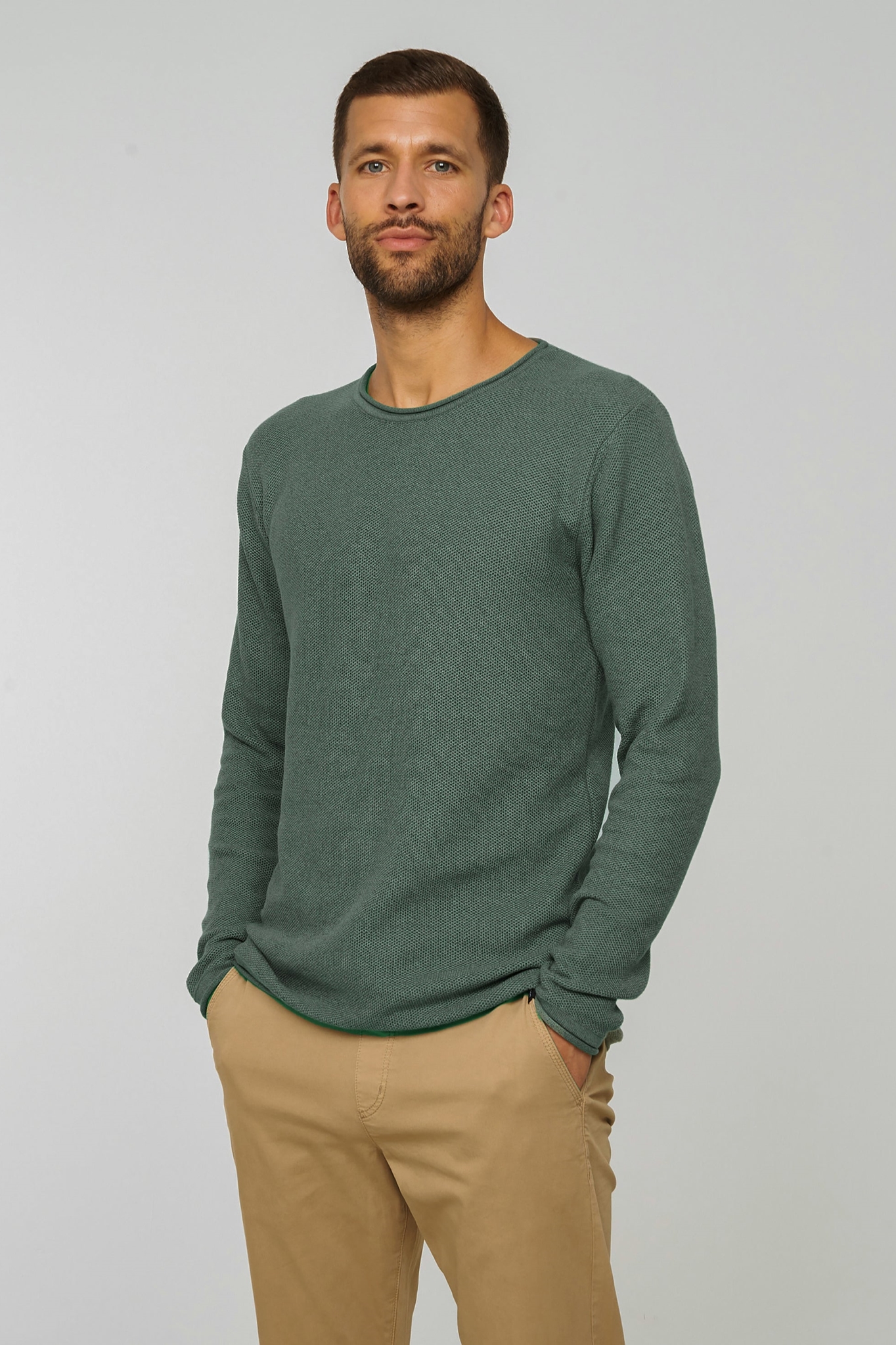 Recolution Herren vegan Pullover Eukalyptus GrÃ¼n