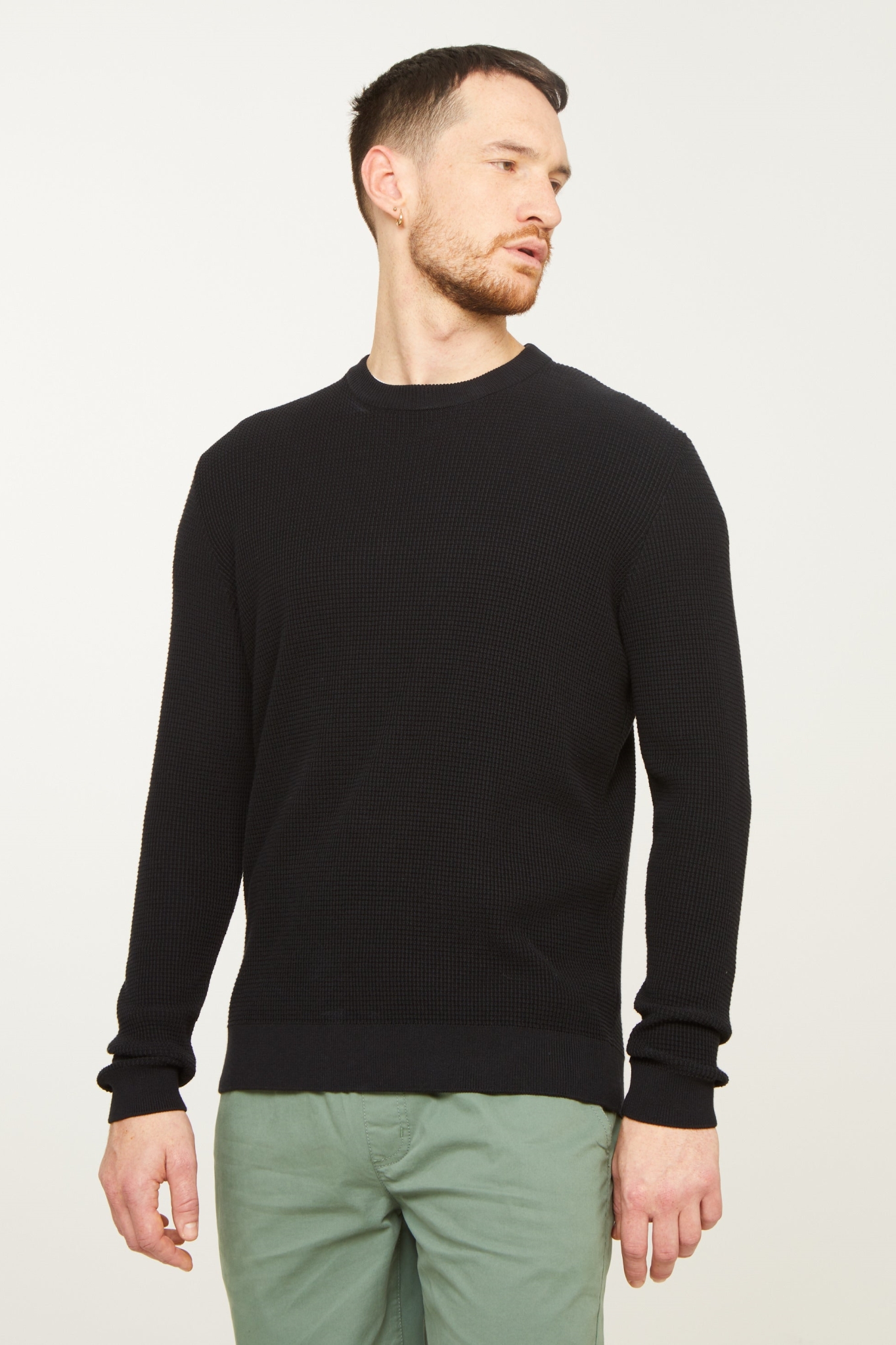 Image of Recolution mannen vegan Trui Lupin Zwart