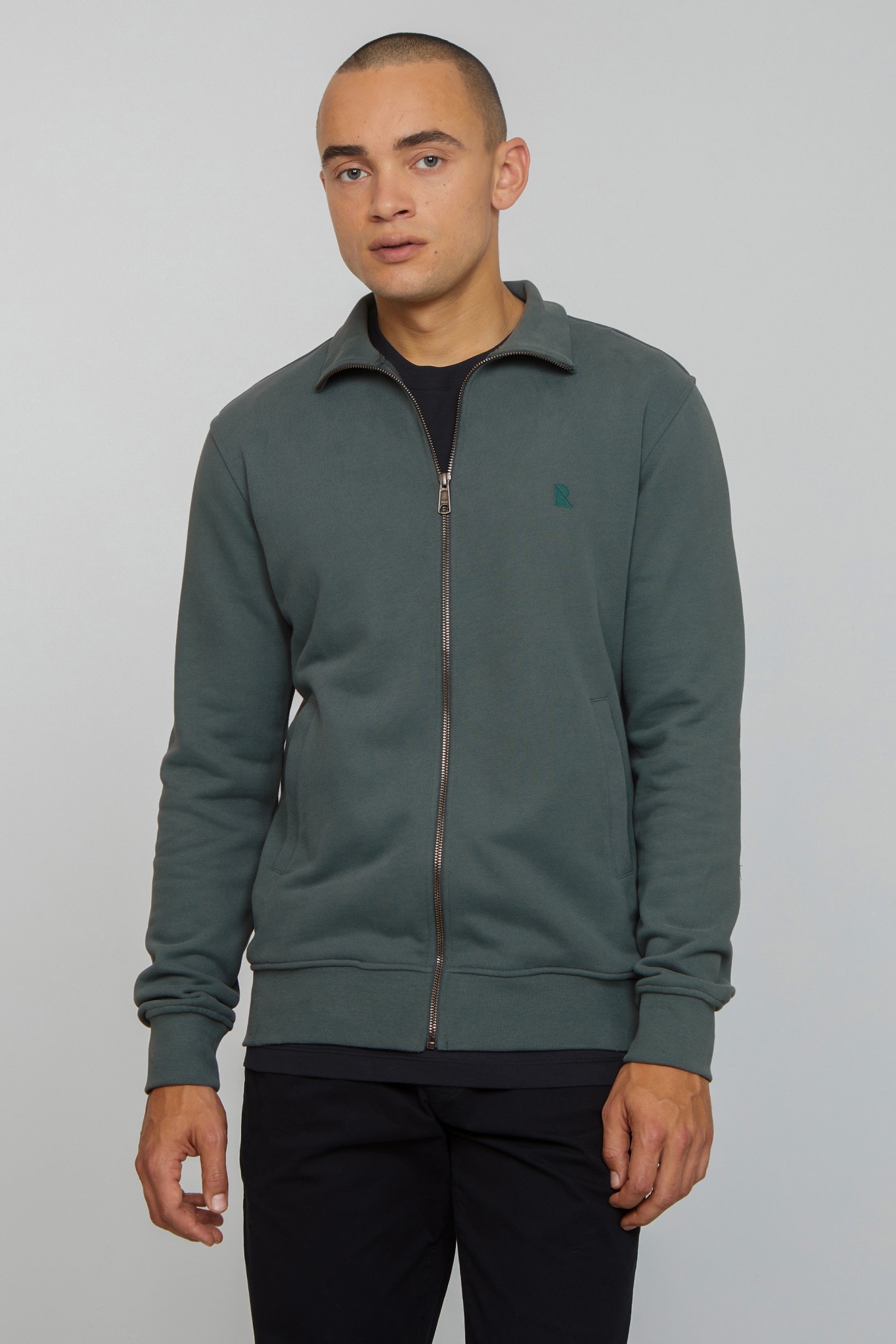 Recolution Herren vegan Sweatjacke Camphor Eukalyptus GrÃ¼n