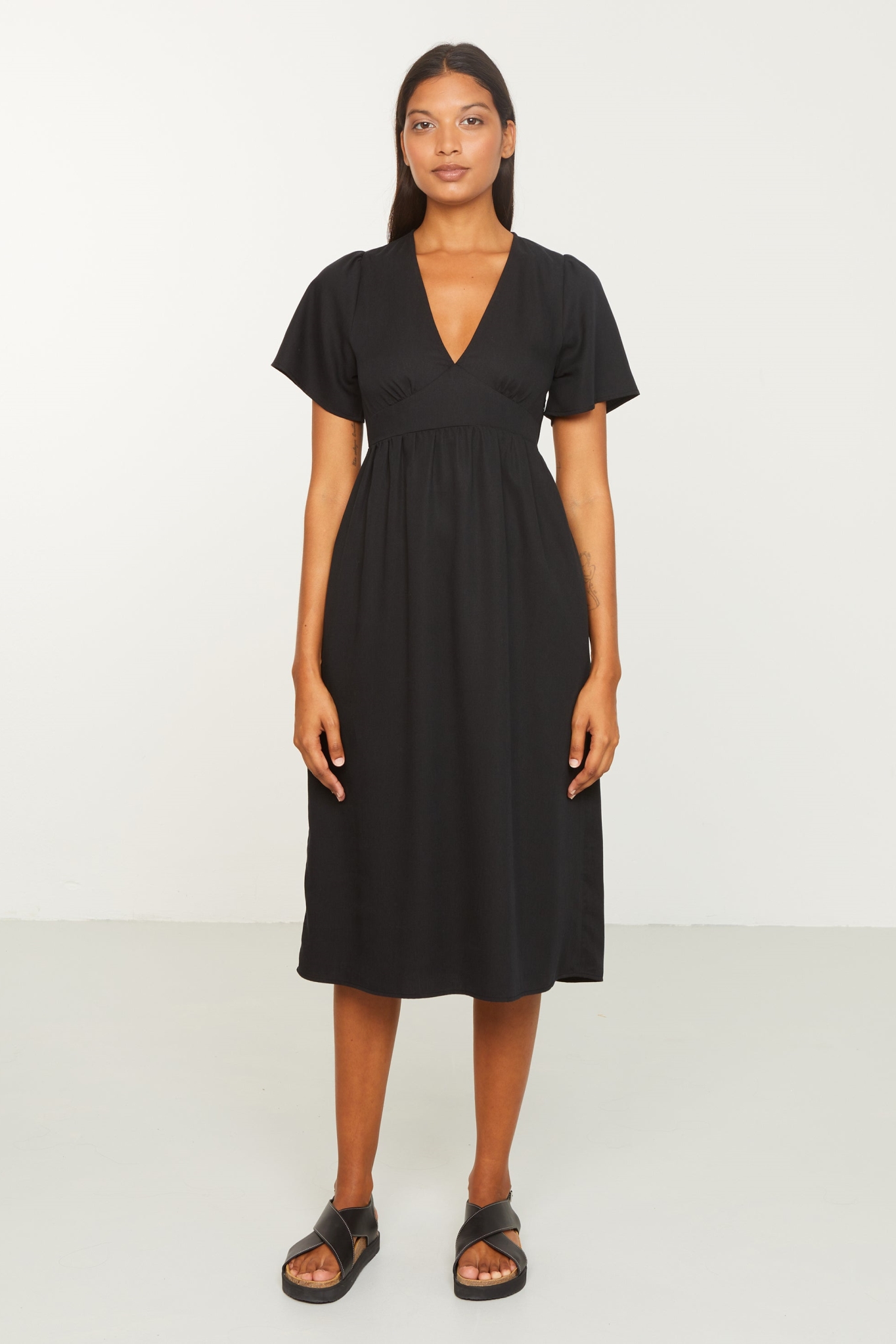 108614 - Recolution Damen vegan Kleid Fittonia Schwarz