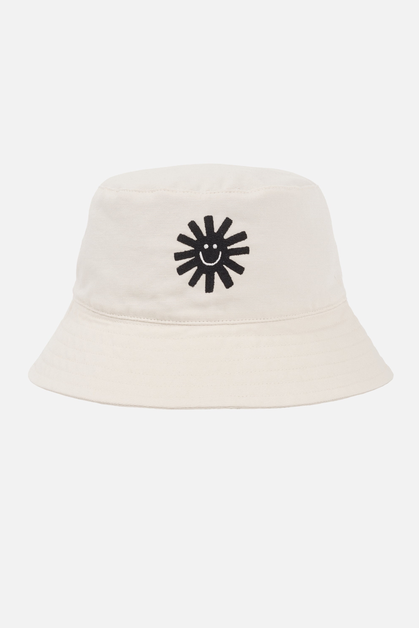 Recolution men vegan Bucket Hat Sun Smile Arctic White