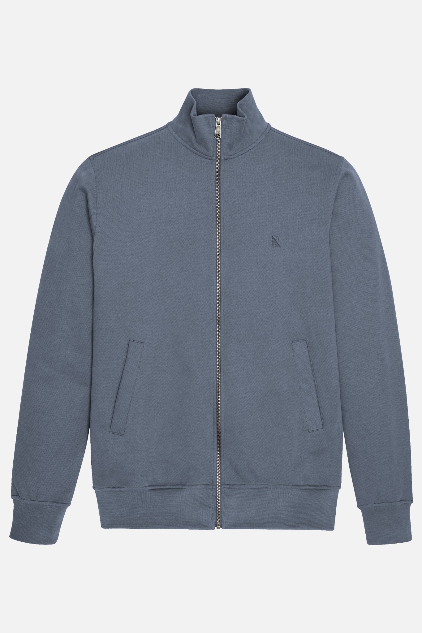 Recolution Herren vegan Sweatjacke Camphor Taubenblau