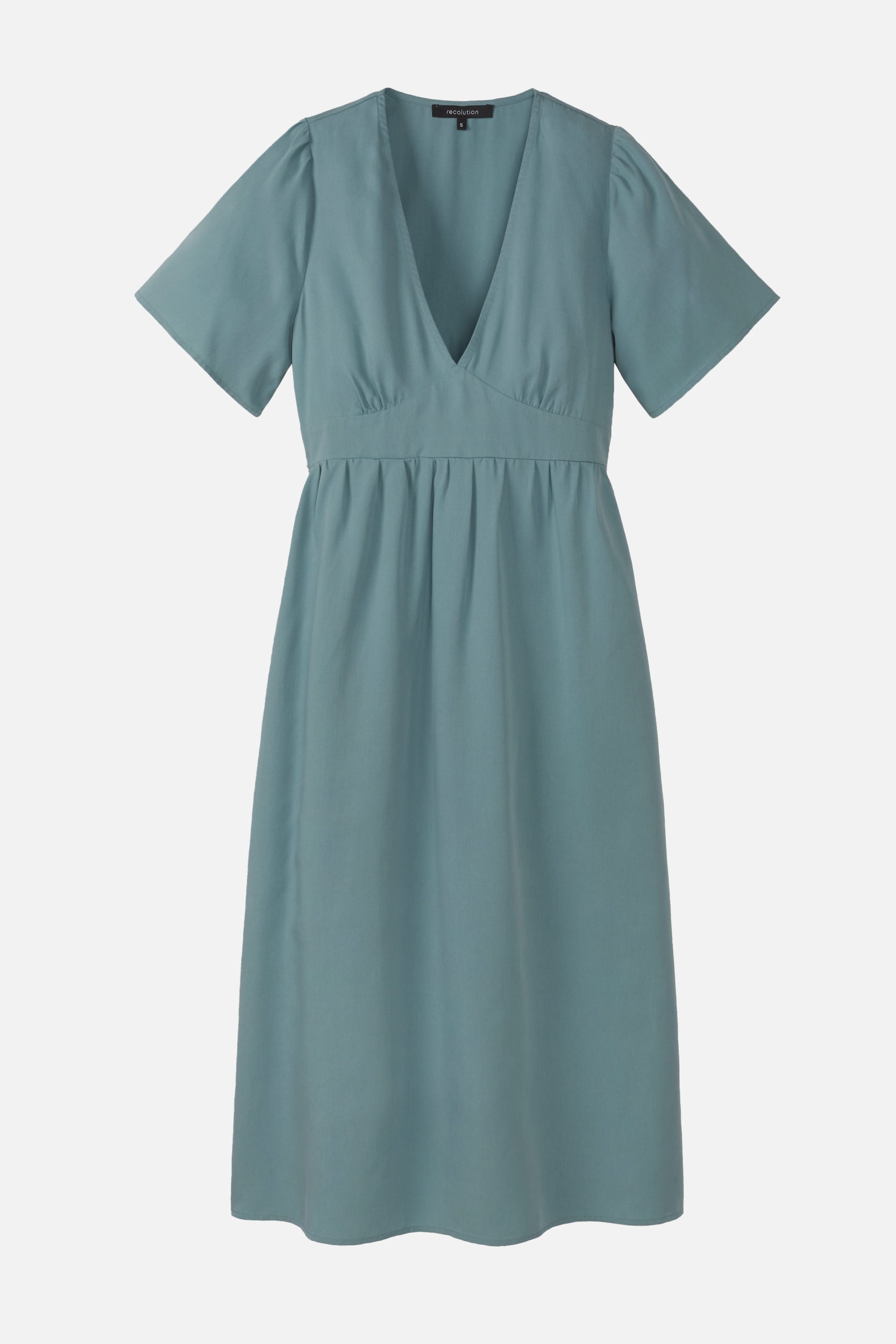 Recolution Damen vegan Kleid Fittonia Eukalyptus GrÃ¼n