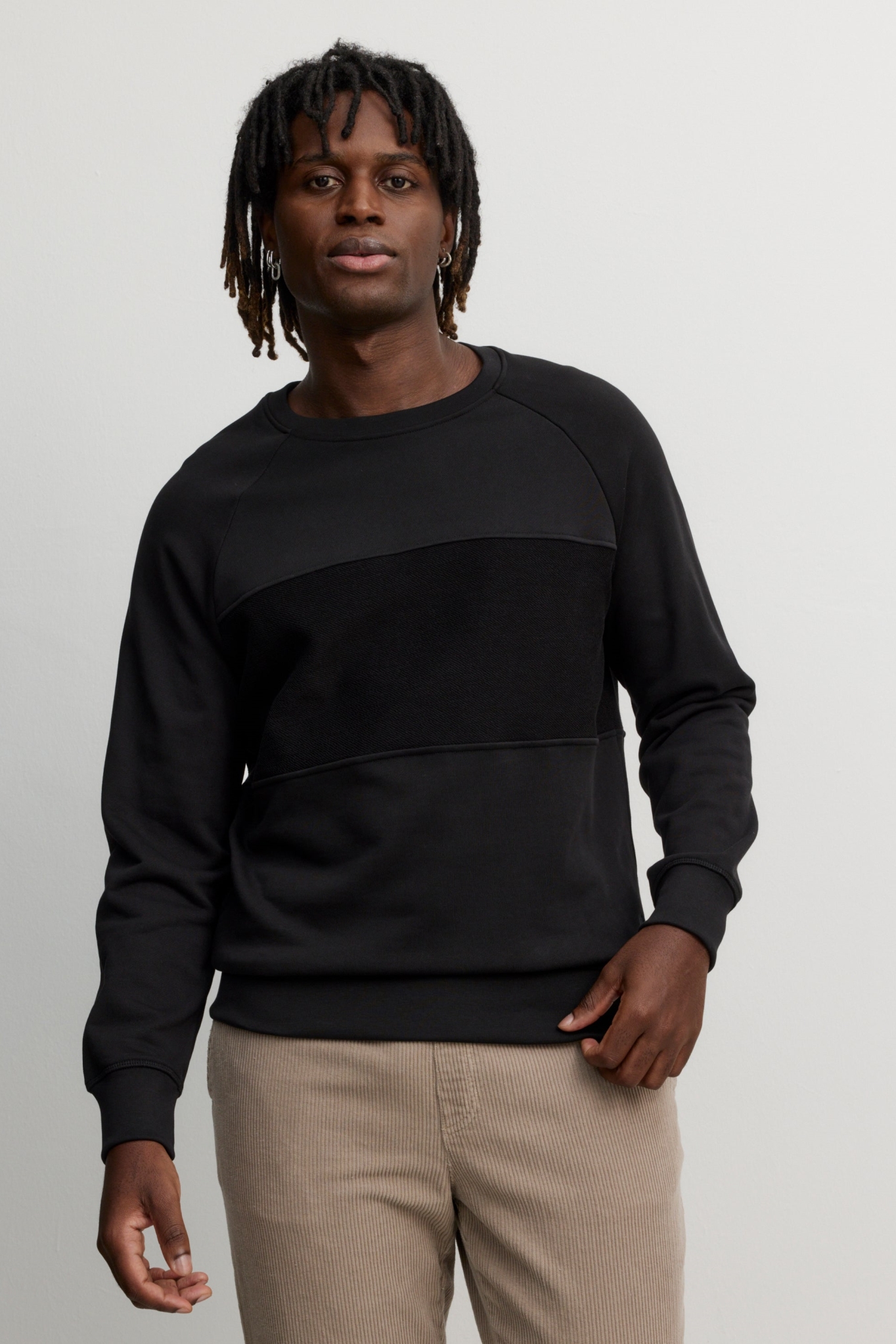 Recolution Herren vegan Sweatshirt Chervil Schwarz