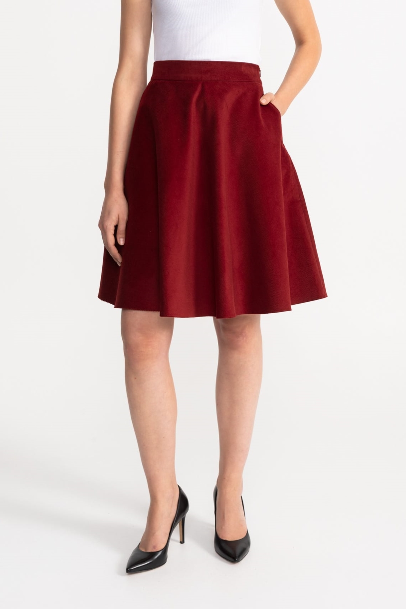 Image of De IONESCU dames vegan Rok Borsa Rood