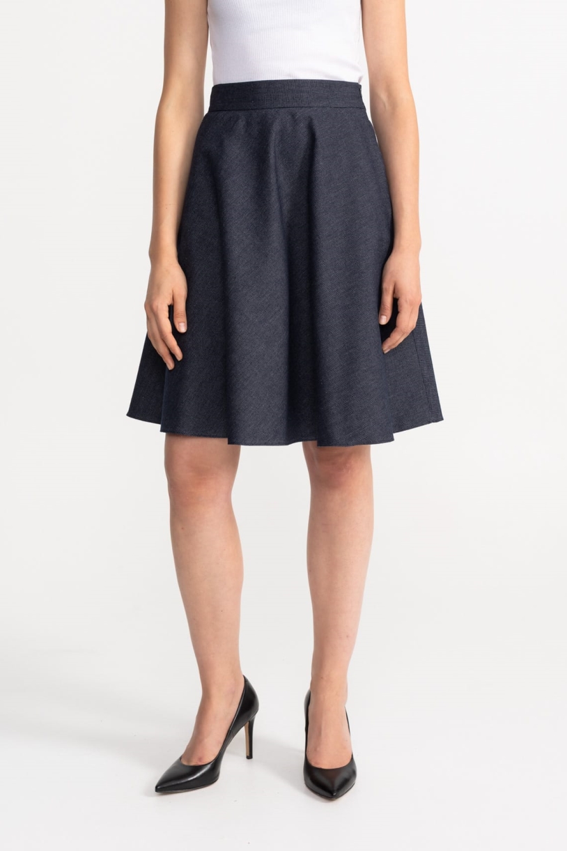 Image of De IONESCU dames vegan Rok Borsa Marineblauw