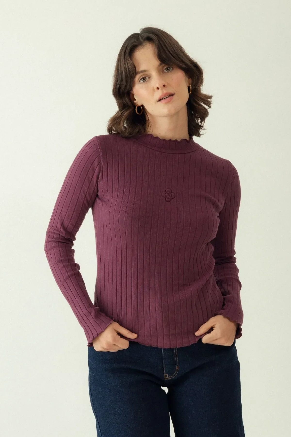 Clotsy Damen vegan Oberteil Soho Lila