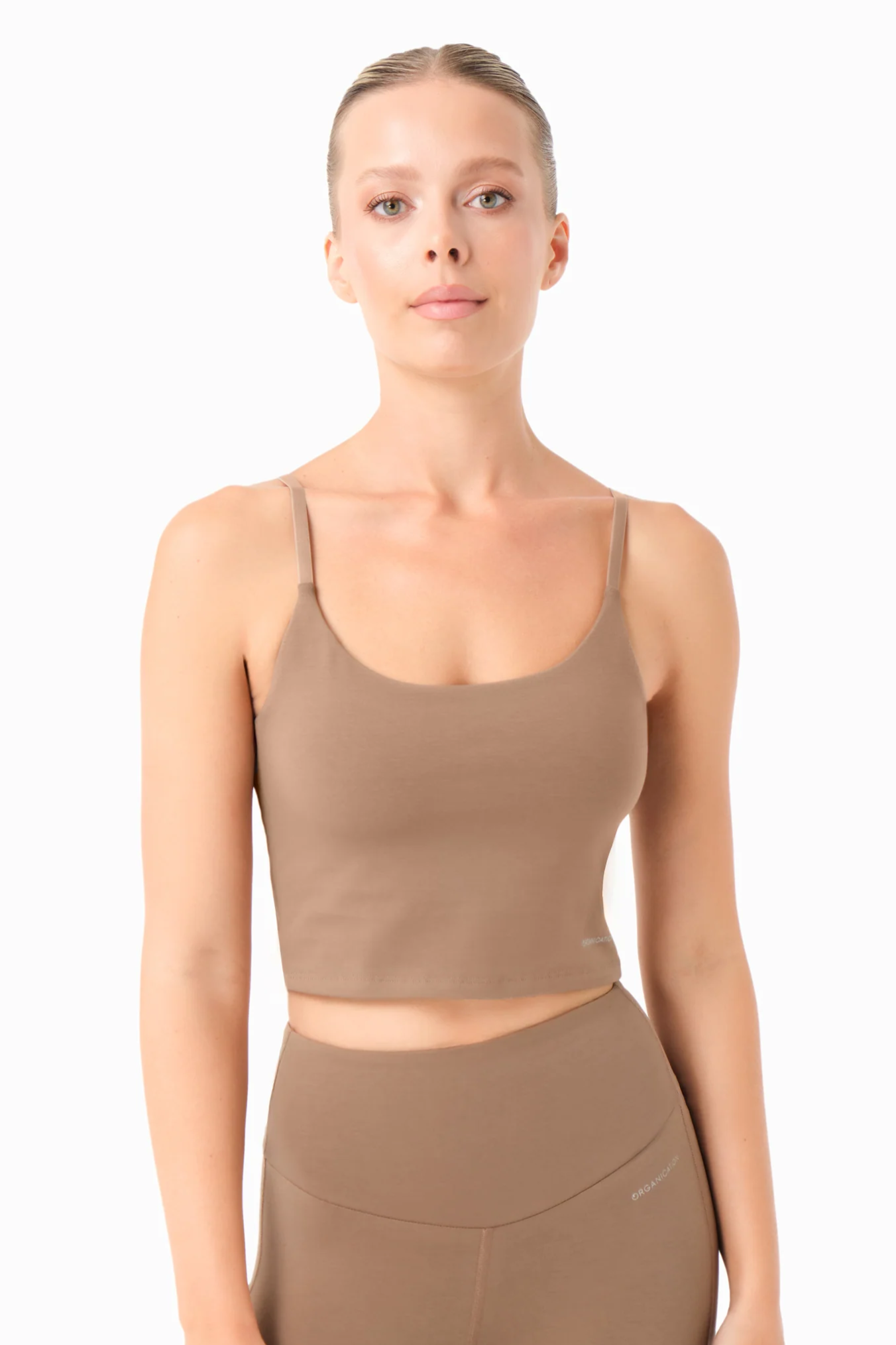 ORGANICATION womens vegan Crop Top Tarra Gravel
