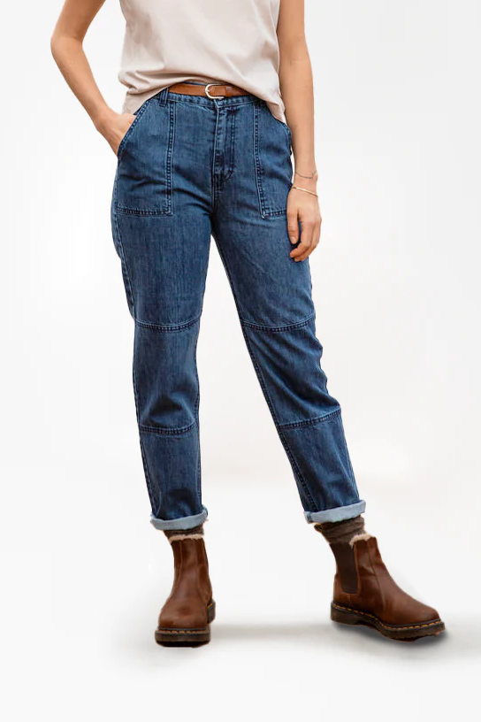 MATONA Damen vegan Jeans Utility Denim Blau