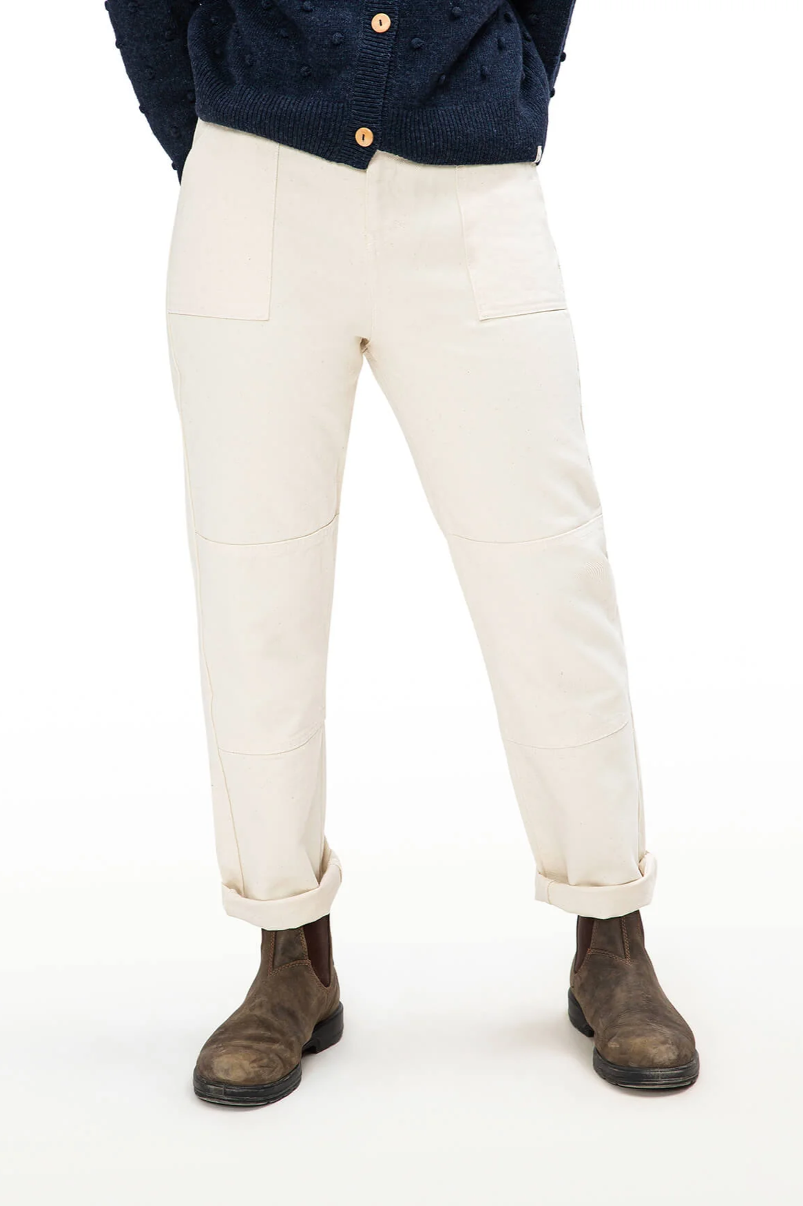 Image of MATONA dames vegan Broek Utility Ecru