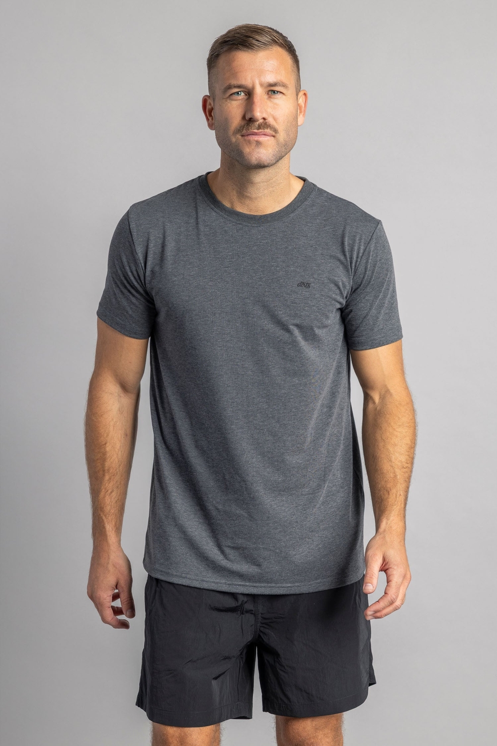 DIRTS men vegan T-Shirt Classic Athletic Black Melange