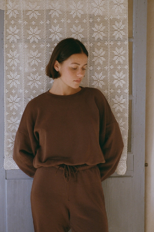 NÃ©nÃ©s Damen vegan Sweatshirt Junko Braun