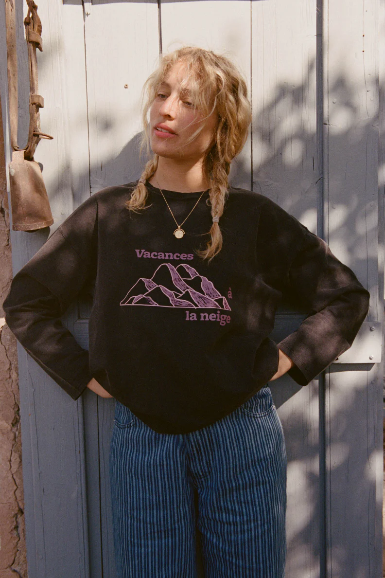 NÃ©nÃ©s Damen vegan T-Shirt Longsleeve Christine Schwarz