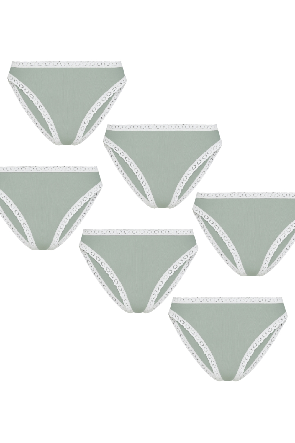 Image of Albero Natur dames vegan Multipack 6x Slips Iceberg Green