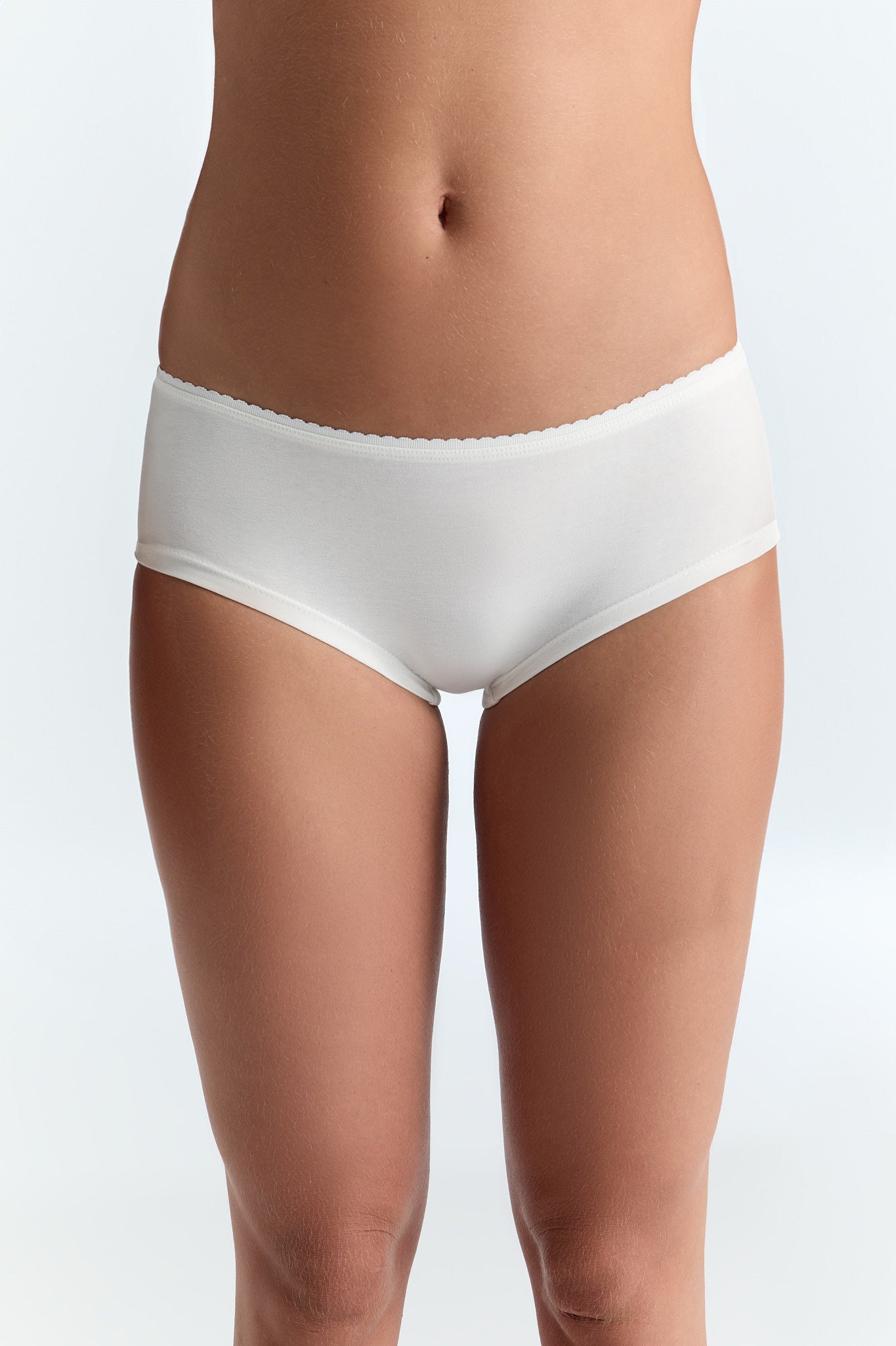 Image of Albero Natur dames vegan Multipack 6x Slips Met Delicate Kant Wit