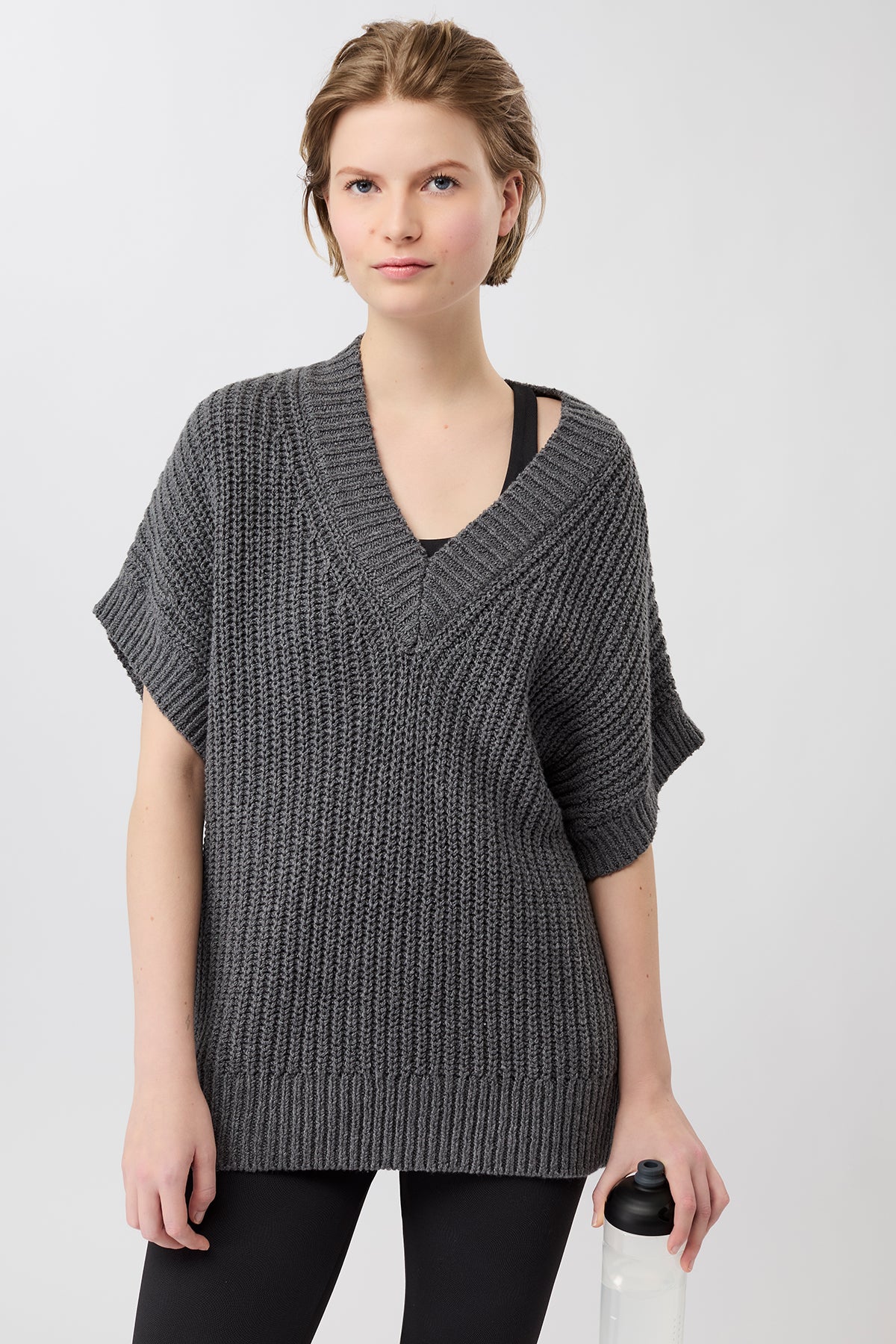 Mandala Damen vegan Top Pullunder Performance Nox Grey