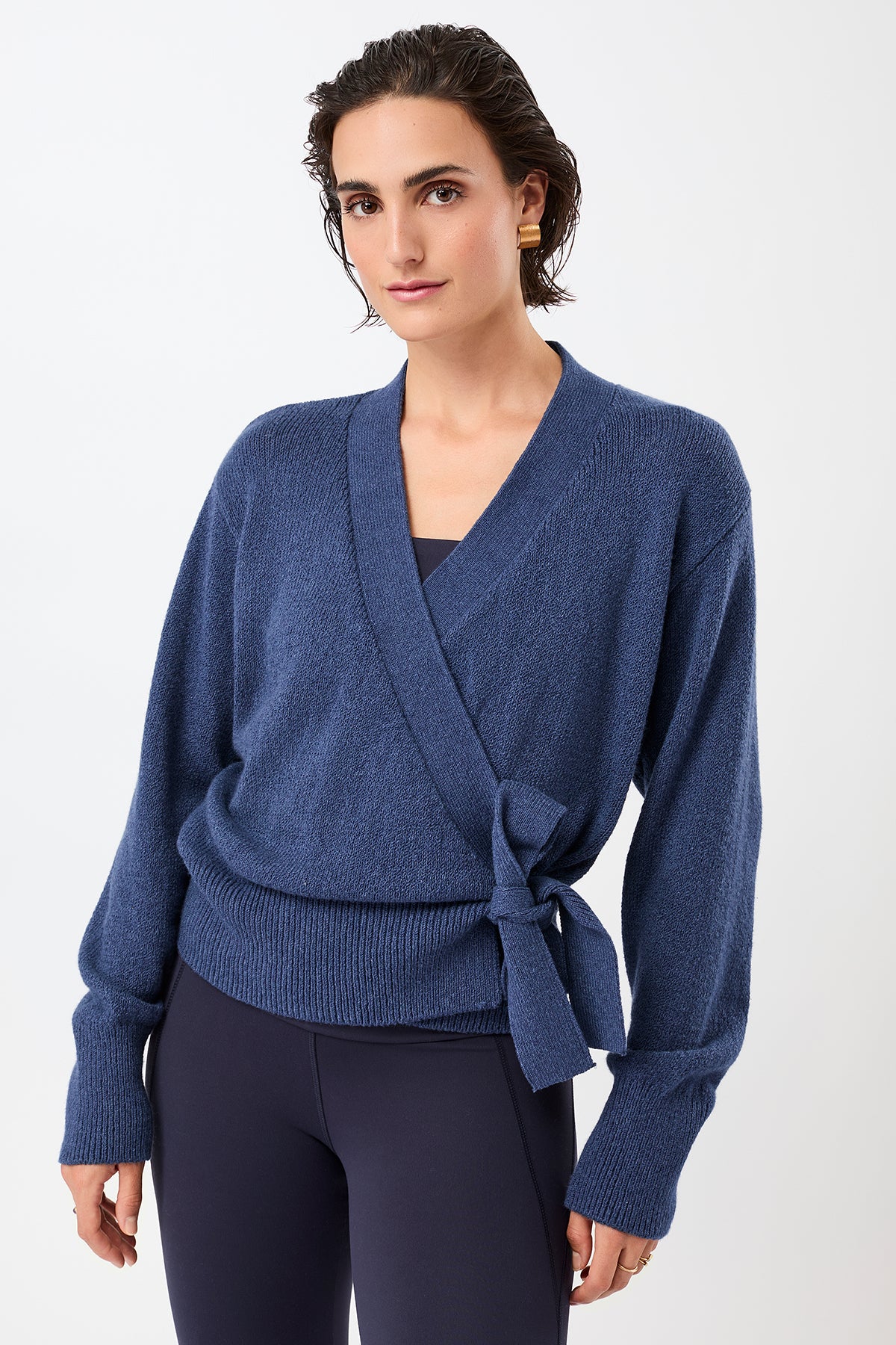 Mandala Damen vegan Strickjacke Feel Good Blau Pulse