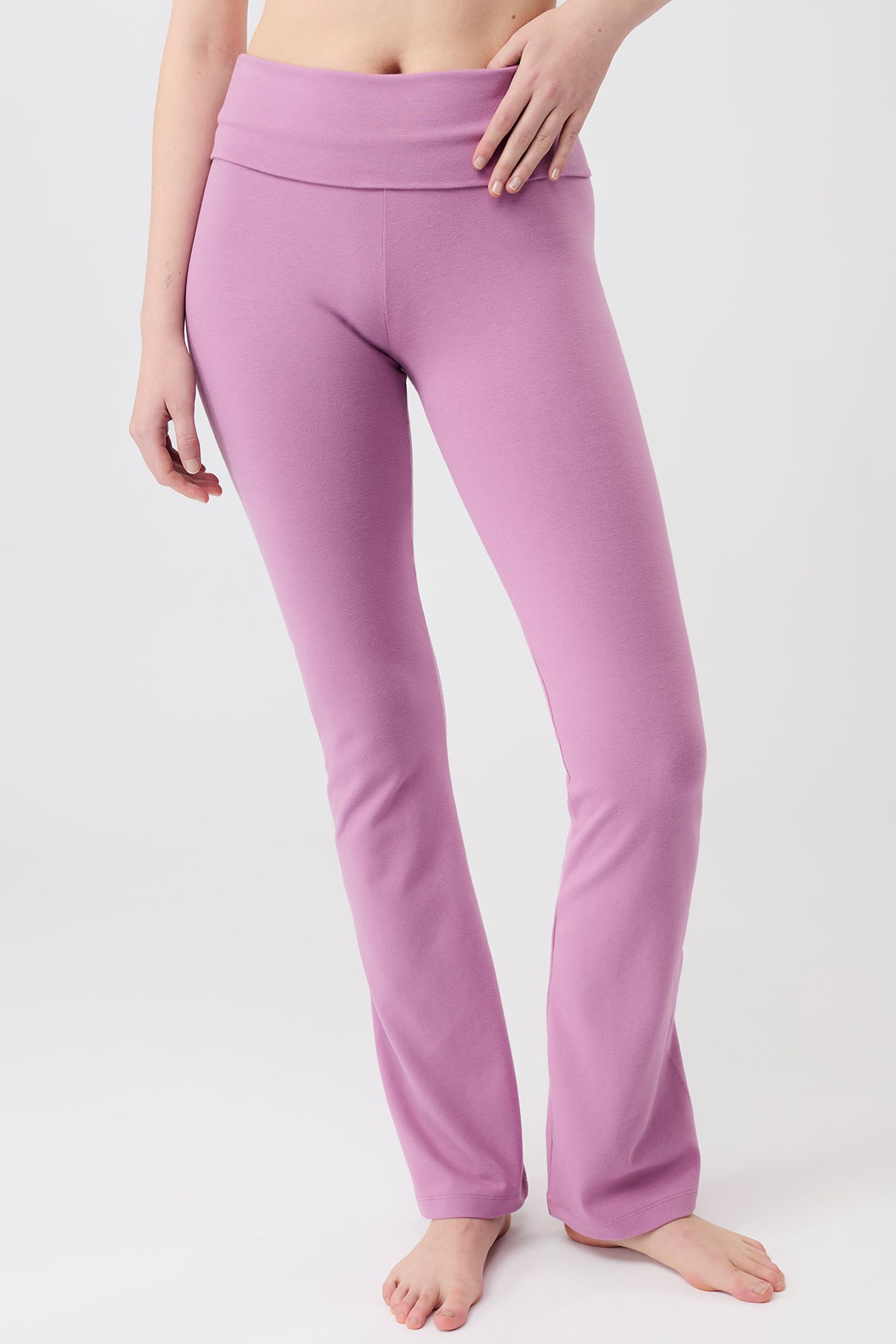 Mandala Damen vegan Hose Classic Rolldown Charm Pink