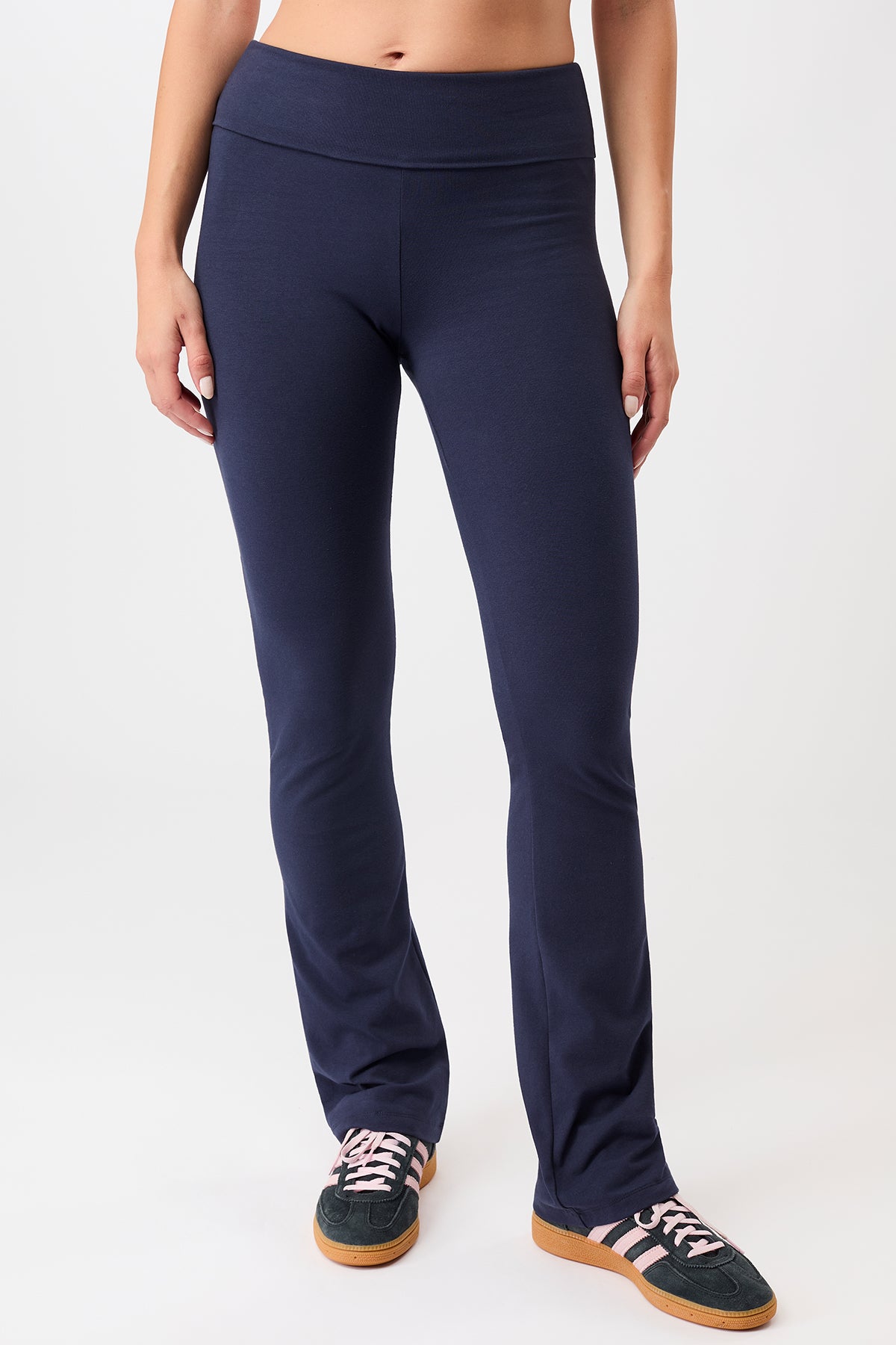 Mandala Damen vegan Hose Classic Rolldown Nacht Himmelblau