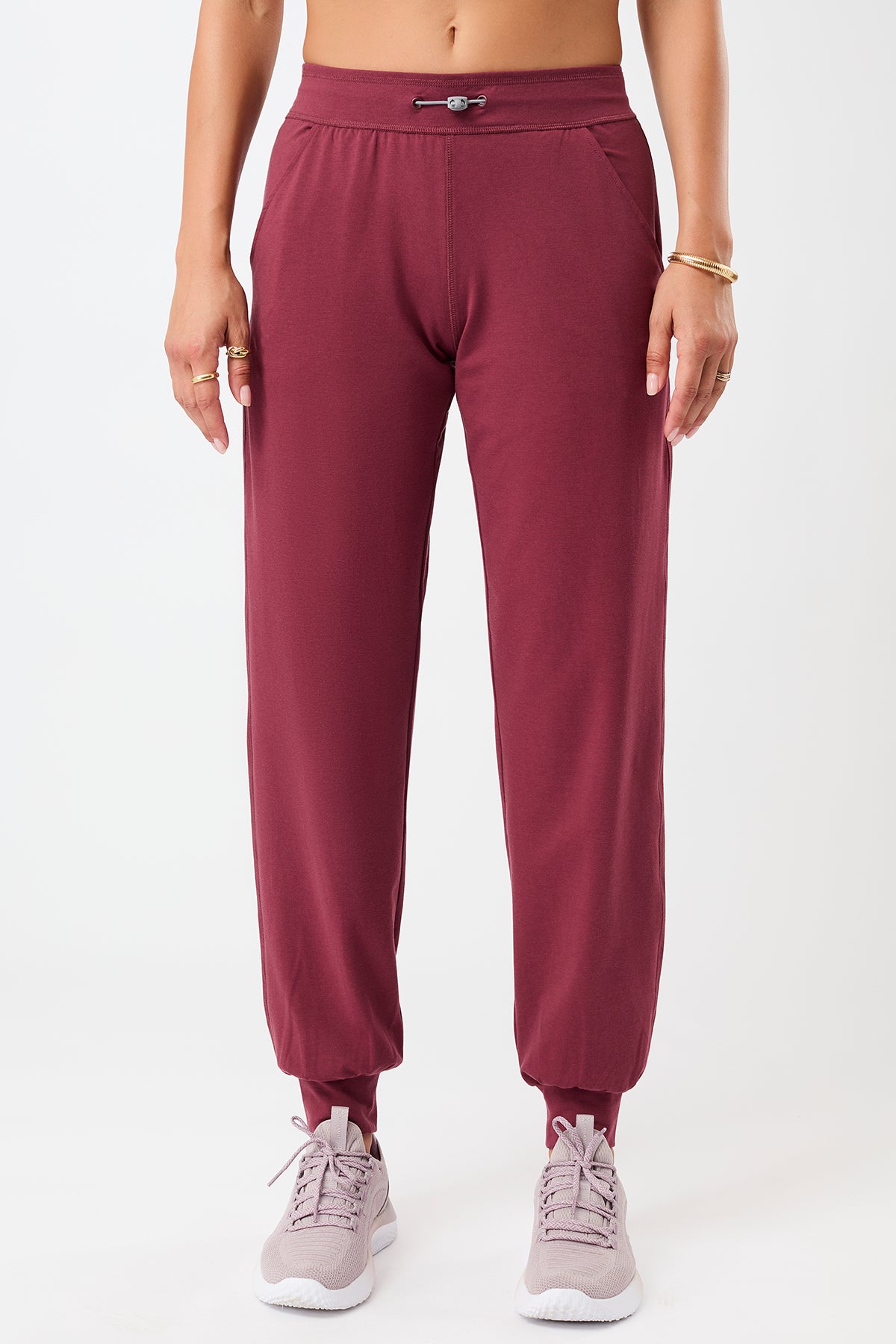 Mandala Damen vegan Hose The N.Y. Beet Red