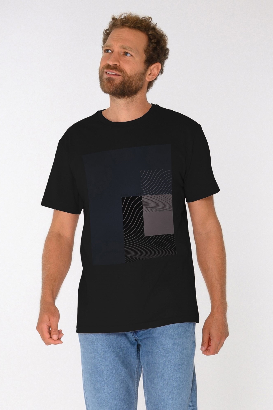 ThokkThokk men vegan T-Shirt Cubes Black