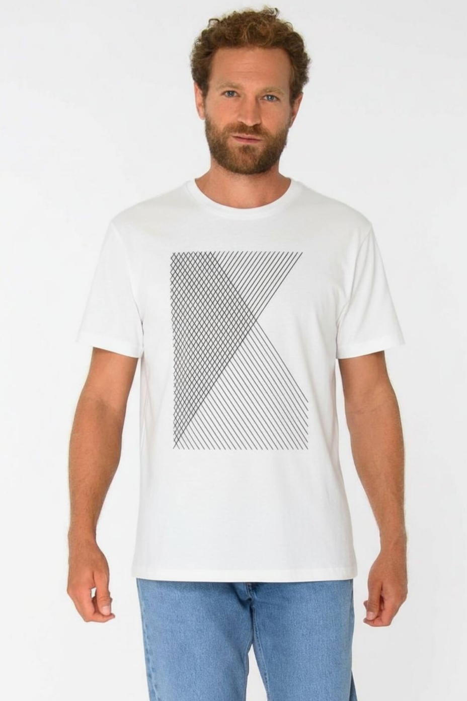 ThokkThokk men vegan T-Shirt Tt02 Spacegrid White