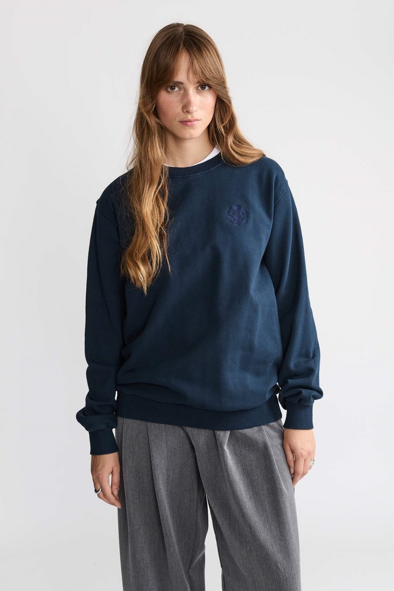 Image of Yahmo dames vegan Sweatshirt Ilse Petrol Blue