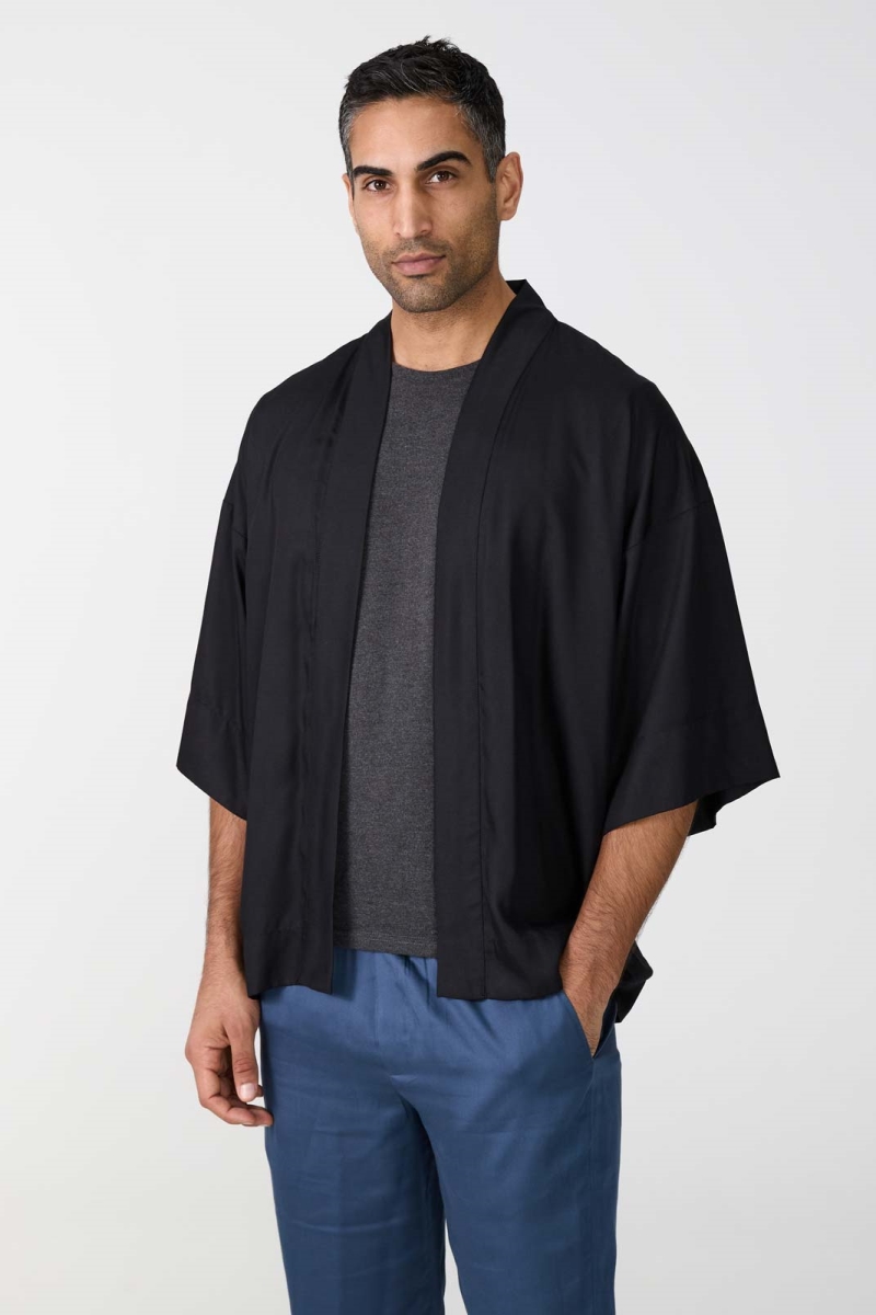 Yahmo Herren vegan Kimono Erich Schwarz