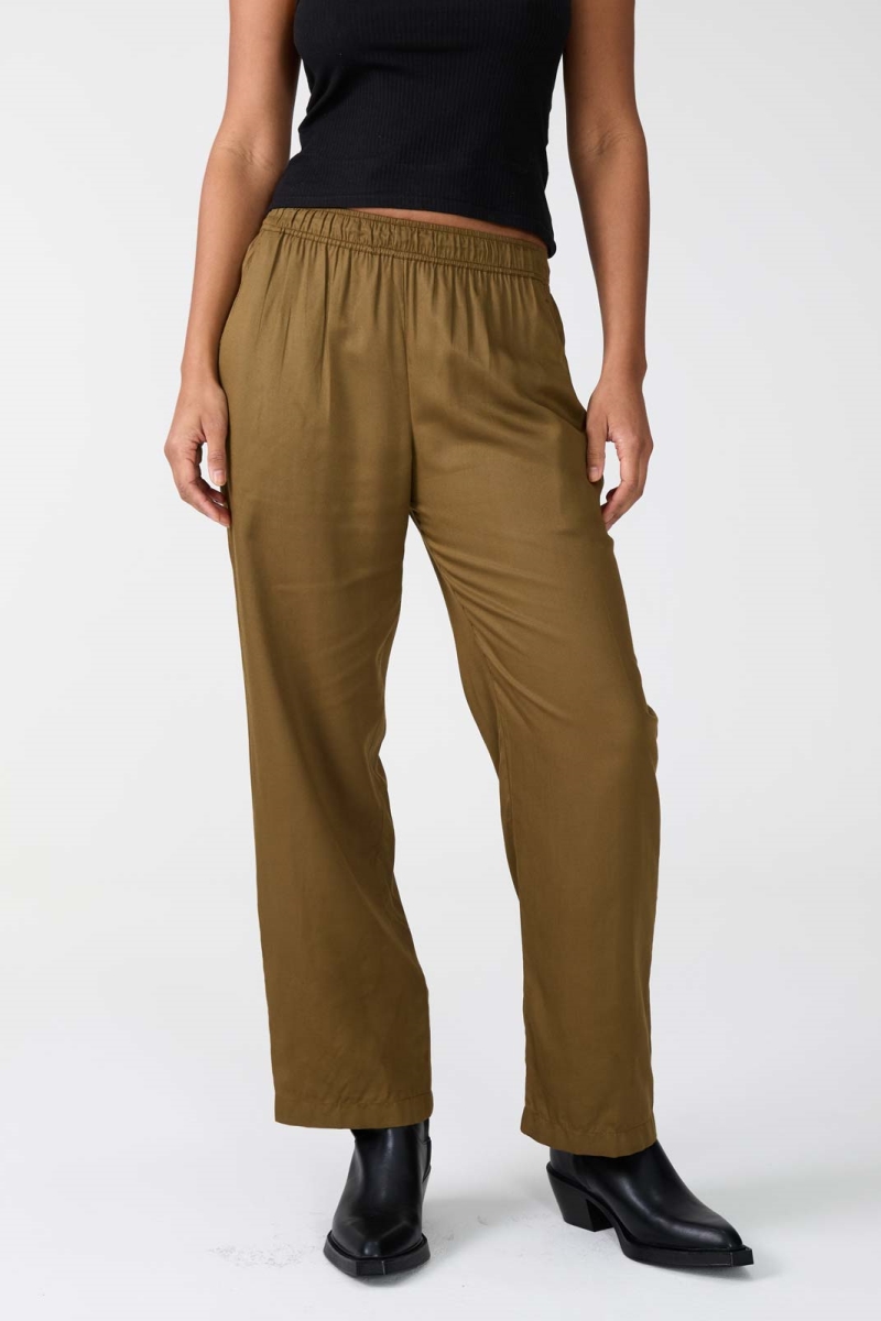 Image of Yahmo dames vegan Broek Hilde Brown