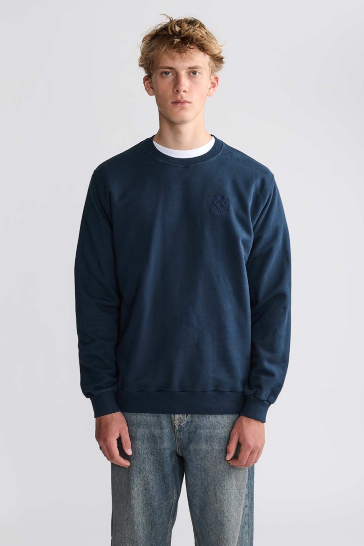 Yahmo Herren vegan Sweatshirt Egon Petrol
