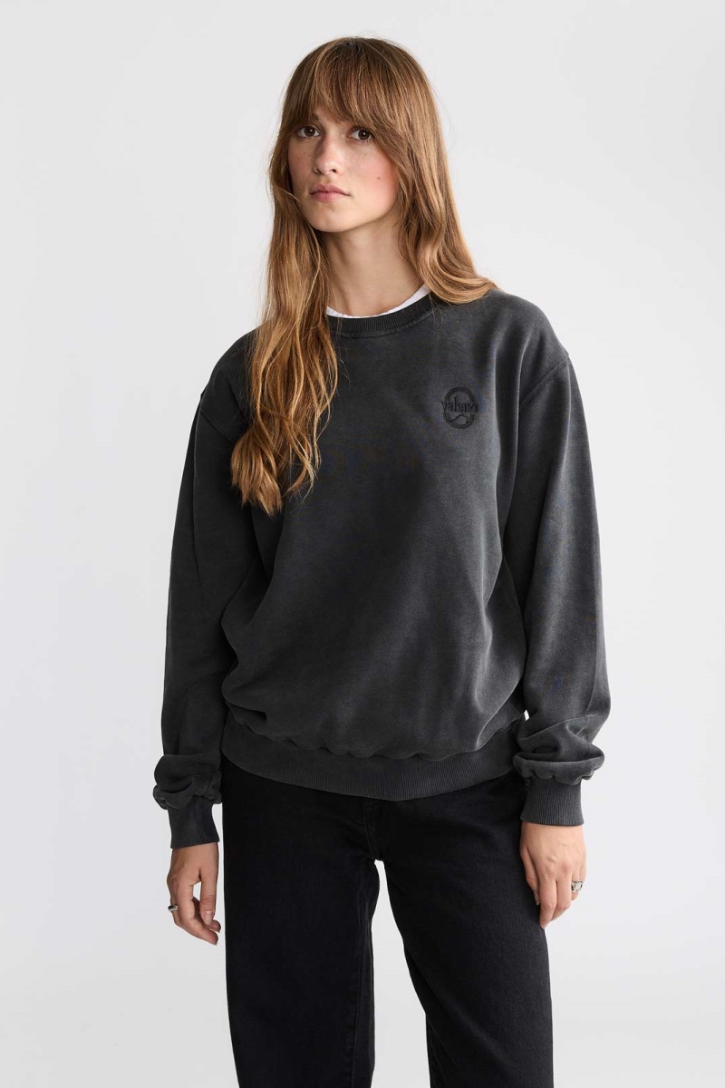 Image of Yahmo dames vegan Sweatshirt Ilse Faded Black