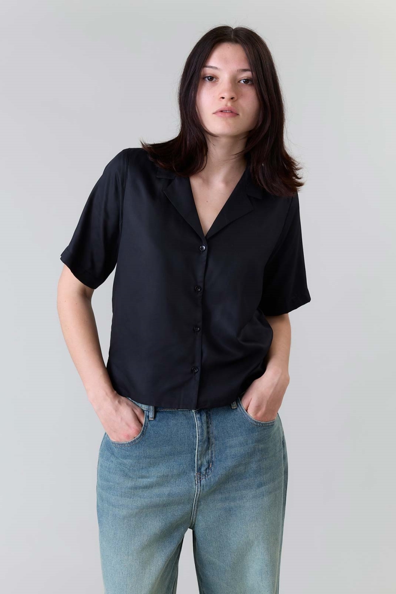 Image of Yahmo dames vegan Shirt Elfie Zwart