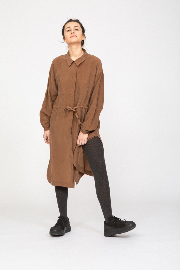SUITE13LAB Damen vegan Kleid Calanda Brown