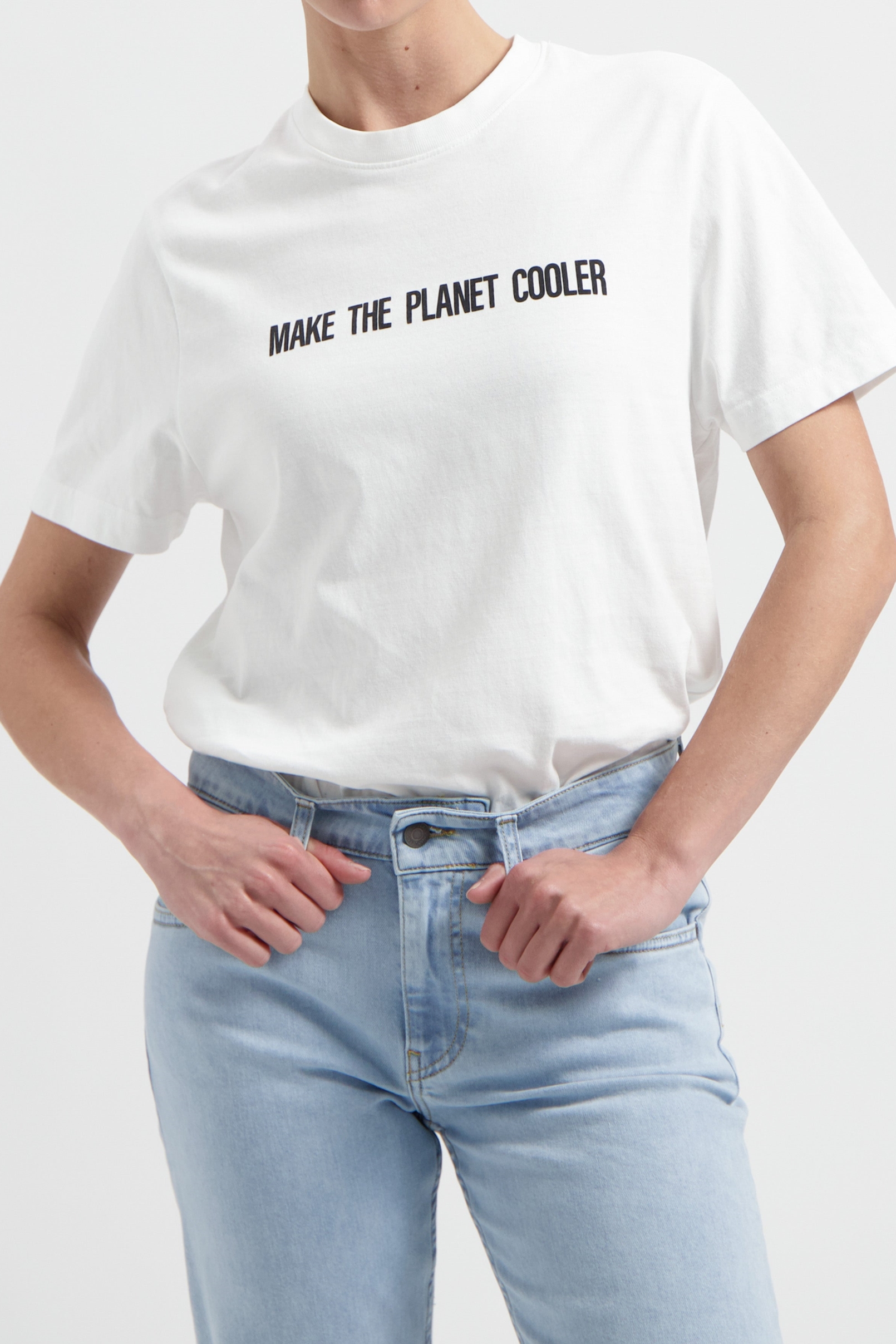 MUD Jeans womens vegan T-Shirt Robin White